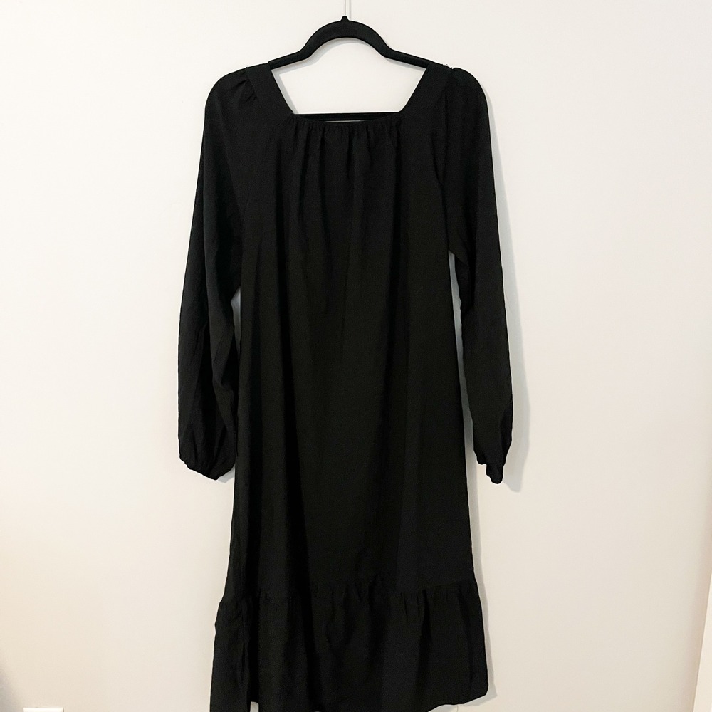 Dressed in Lala Romanticize Your Life‎ Black Midi Dress Oversized small - Picture 3 of 10